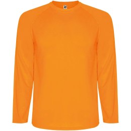 Montecarlo long sleeve kids sports t-shirt fluor orange (K04153LD)