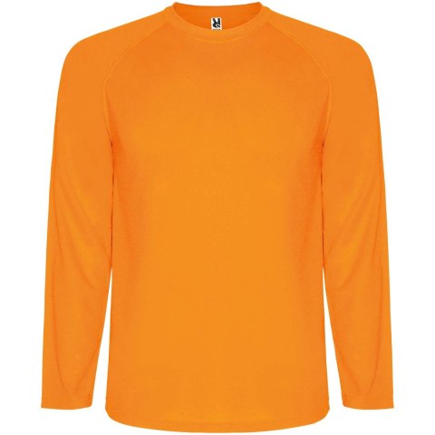 Montecarlo long sleeve kids sports t-shirt fluor orange (K04153LH)