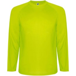 Montecarlo long sleeve kids sports t-shirt fluor yellow (K04151CD)