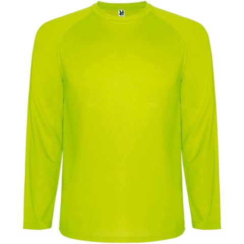 Montecarlo long sleeve kids sports t-shirt fluor yellow (K04151CH)