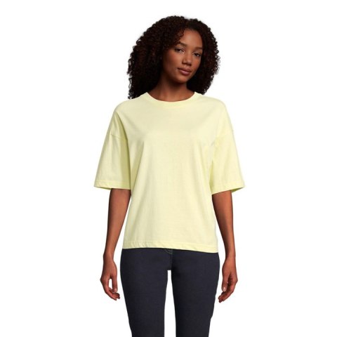 BOXY WOMEN T-SHIRT OVERSIZE JASNO ŻÓŁTY XS (S03807-LY-XS)