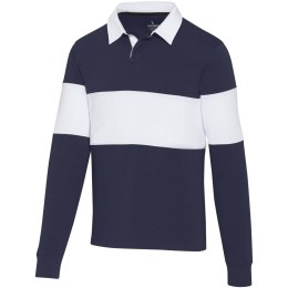 Clyde bluza polo do rugby unisex granatowy, biały (38237921)