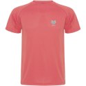 Montecarlo sportowa koszulka dziecięca z krótkim rękawem fluor coral