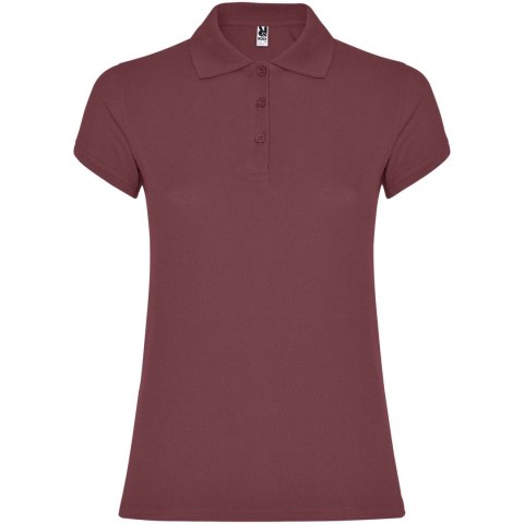 Star koszulka damska polo z krótkim rękawem berry red (R66348U1)