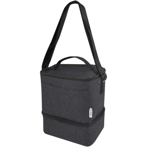 Torba termoizolacyjna na lunch Tundra mieszcząca 9 puszek, wykonana z plastiku PET z recyklingu heather charcoal