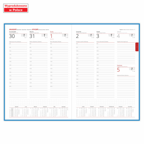 Kalendarz książkowy A4 Tygodniowy Plus Vivella