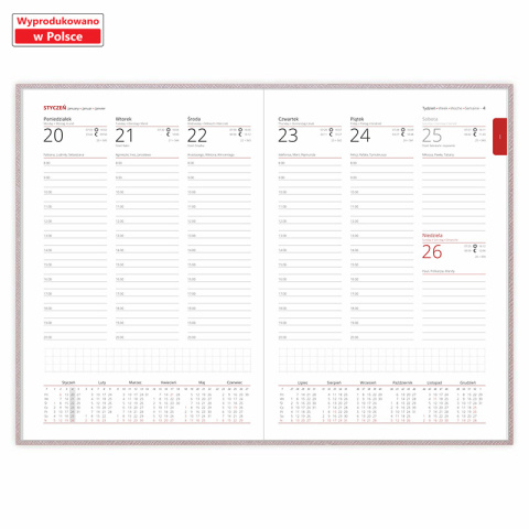 Kalendarz książkowy B5 Tygodniowy Diamond