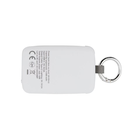 Power bank 4000 mAh, karabińczyk i lampka 1W | Dimetrice Power bank 4000 mAh, karabińczyk i lampka 1W | Dimetrice