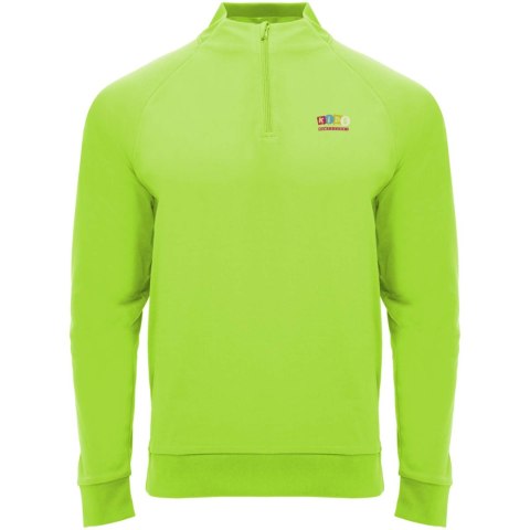 Epiro dziecięca bluza z długim rękawem i zamkiem błyskawicznym 1/4 fluor green