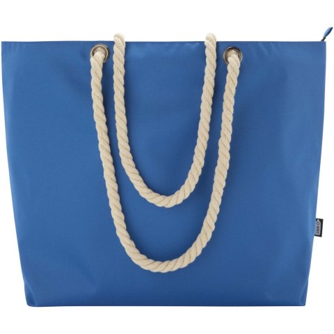 Panama torba termiczna na plażę z uchwytami ze sznurka wykonana z materiałów z recyklingu z certyfikatem GRS błękit kr