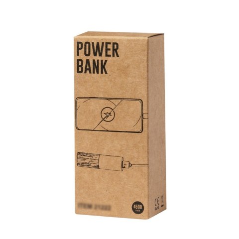 Power bank 4500 mAh z bambusa i słomy pszenicznej