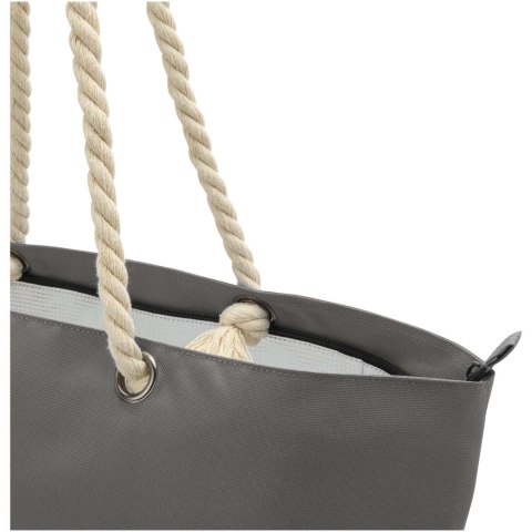 Panama torba termiczna na plażę z uchwytami ze sznurka wykonana z materiałów z recyklingu z certyfikatem GRS szary