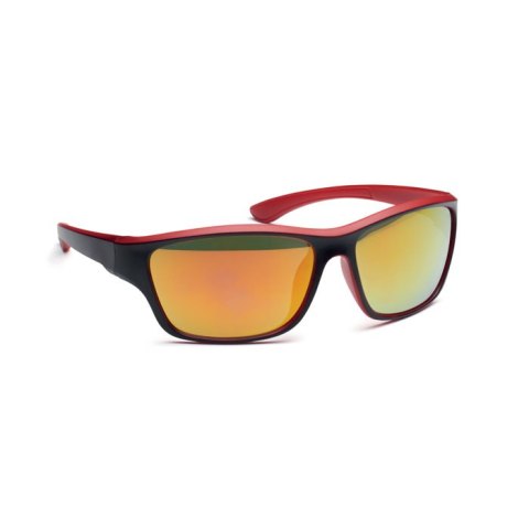 Lustrzane sportowe okulary prze czerwony