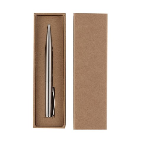 Metalowy długopis w pudełku Silvery, srebrny