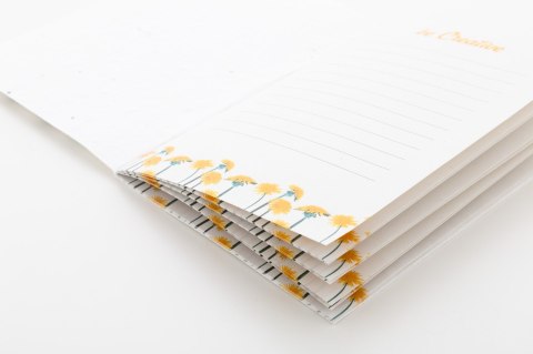 Niestandardowy notatnik z papieru nasiennego