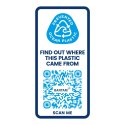 Bidon H2O Eco o pojemności 650 ml z wypukłym wieczkiem przezroczysty, biały