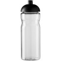 Bidon H2O Eco o pojemności 650 ml z wypukłym wieczkiem przezroczysty, czarny