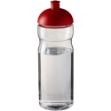 Bidon H2O Eco o pojemności 650 ml z wypukłym wieczkiem przezroczysty, czerwony