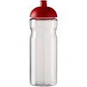 Bidon H2O Eco o pojemności 650 ml z wypukłym wieczkiem przezroczysty, czerwony