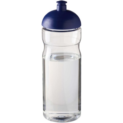 Bidon H2O Eco o pojemności 650 ml z wypukłym wieczkiem przezroczysty, niebieski