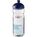Bidon H2O Eco o pojemności 650 ml z wypukłym wieczkiem przezroczysty, niebieski