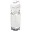 Bidon H2O Eco o pojemności 650 ml z wieczkiem zaciskowym przezroczysty, biały