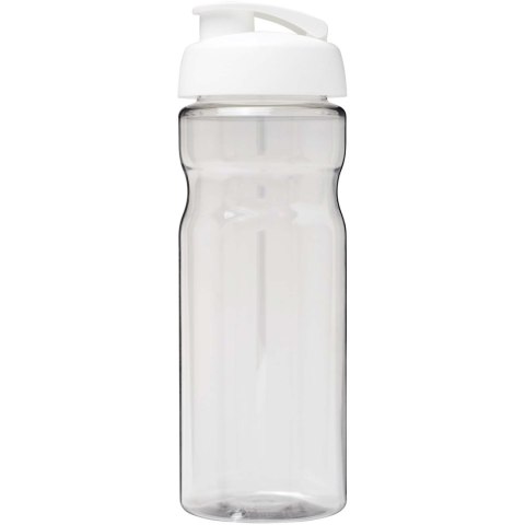 Bidon H2O Eco o pojemności 650 ml z wieczkiem zaciskowym przezroczysty, biały