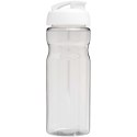 Bidon H2O Eco o pojemności 650 ml z wieczkiem zaciskowym przezroczysty, biały