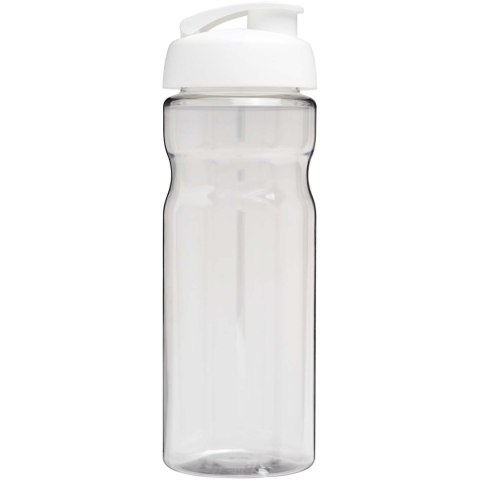 Bidon H2O Eco o pojemności 650 ml z wieczkiem zaciskowym przezroczysty, biały