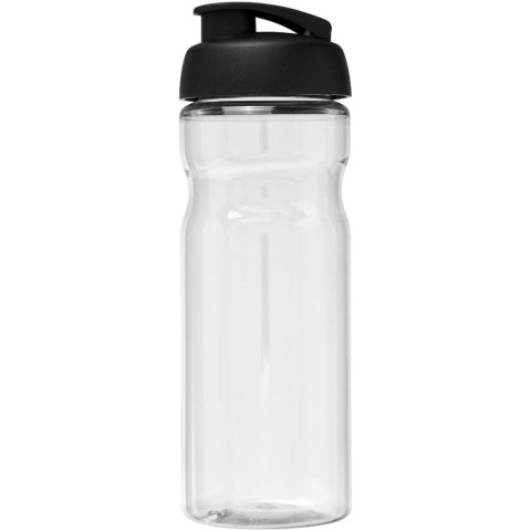 Bidon H2O Eco o pojemności 650 ml z wieczkiem zaciskowym przezroczysty, czarny