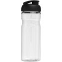 Bidon H2O Eco o pojemności 650 ml z wieczkiem zaciskowym przezroczysty, czarny