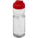 Bidon H2O Eco o pojemności 650 ml z wieczkiem zaciskowym przezroczysty, czerwony