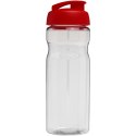 Bidon H2O Eco o pojemności 650 ml z wieczkiem zaciskowym przezroczysty, czerwony