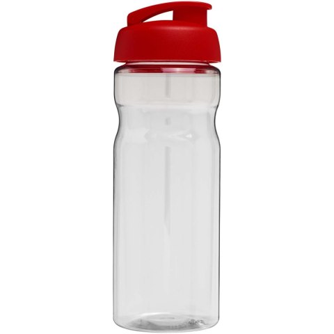 Bidon H2O Eco o pojemności 650 ml z wieczkiem zaciskowym przezroczysty, czerwony