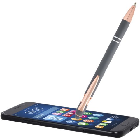 Nanna długopis z wykończeniem w kolorze różowego złota twilight grey