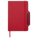 Nexus notatnik A5 w twardej okładce z długopisem i ołówkiem czerwony