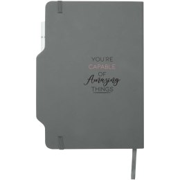 Nexus notatnik A5 w twardej okładce z długopisem i ołówkiem szary