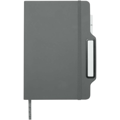 Nexus notatnik A5 w twardej okładce z długopisem i ołówkiem szary