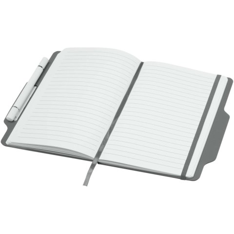 Nexus notatnik A5 w twardej okładce z długopisem i ołówkiem szary