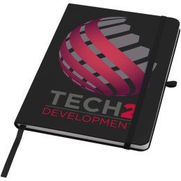 Teak notatnik A5 z twardą okładką z materiałów z recyklingu i stronami w linie czarny