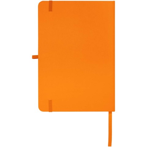 Teak notatnik A5 z twardą okładką z materiałów z recyklingu i stronami w linie pomarańczowy