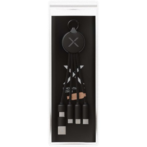 SCX.design C14 kabel do ładowania 5 w 1 o mocy 15 W czarny