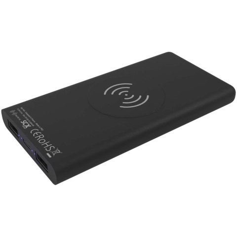 SCX.design P40 podświetlany bezprzewodowy powerbank 10 000 mAh czarny