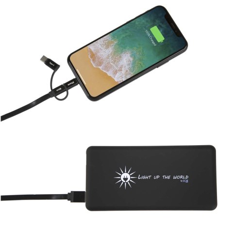 Solarny podświetlany powerbank SCX.design P30 czarny