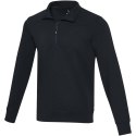 Tin sweter unisex Aware™ z materiałów z recyklingu z zamkiem błyskawicznym na 1/4 długości granatowy