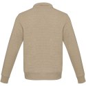 Tin sweter unisex Aware™ z materiałów z recyklingu z zamkiem błyskawicznym na 1/4 długości oatmeal