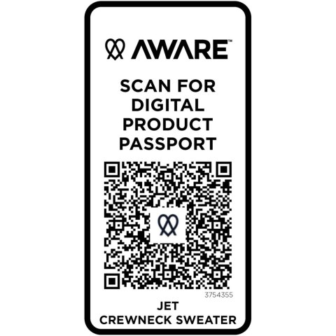 Jet sweter unisex Aware™ z okrągłym dekoltem z materiałów z recyklingu granatowy