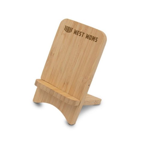 Składana bambusowa ładowarka bezprzewodowa 10W B'RIGHT, stojak na telefon | Barbra