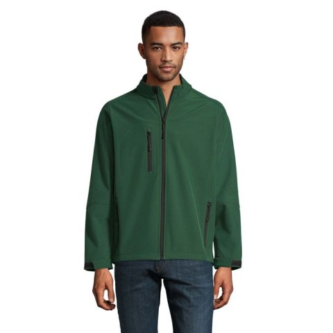 RELAX Męski softshell 340g Ciemno-zielony XXL