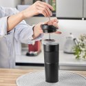 Kubek termiczny z french press Aspet 450 ml, czarny